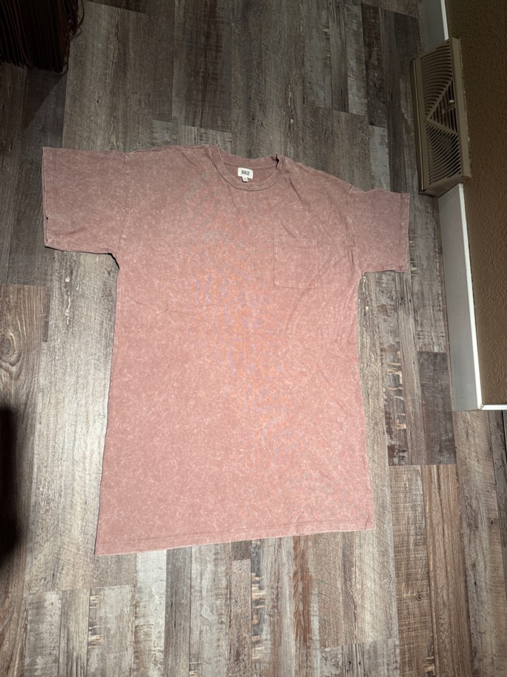 BKE Washed Dusty Pink Short Sleeve TShirt Dress